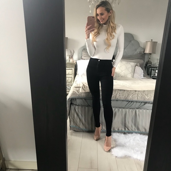 American Appare High Waist Skinny Jeans Pants - Picture 2 of 7